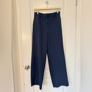 Aritzia Babaton Agency Pant Navy Red Pinstripe | 8